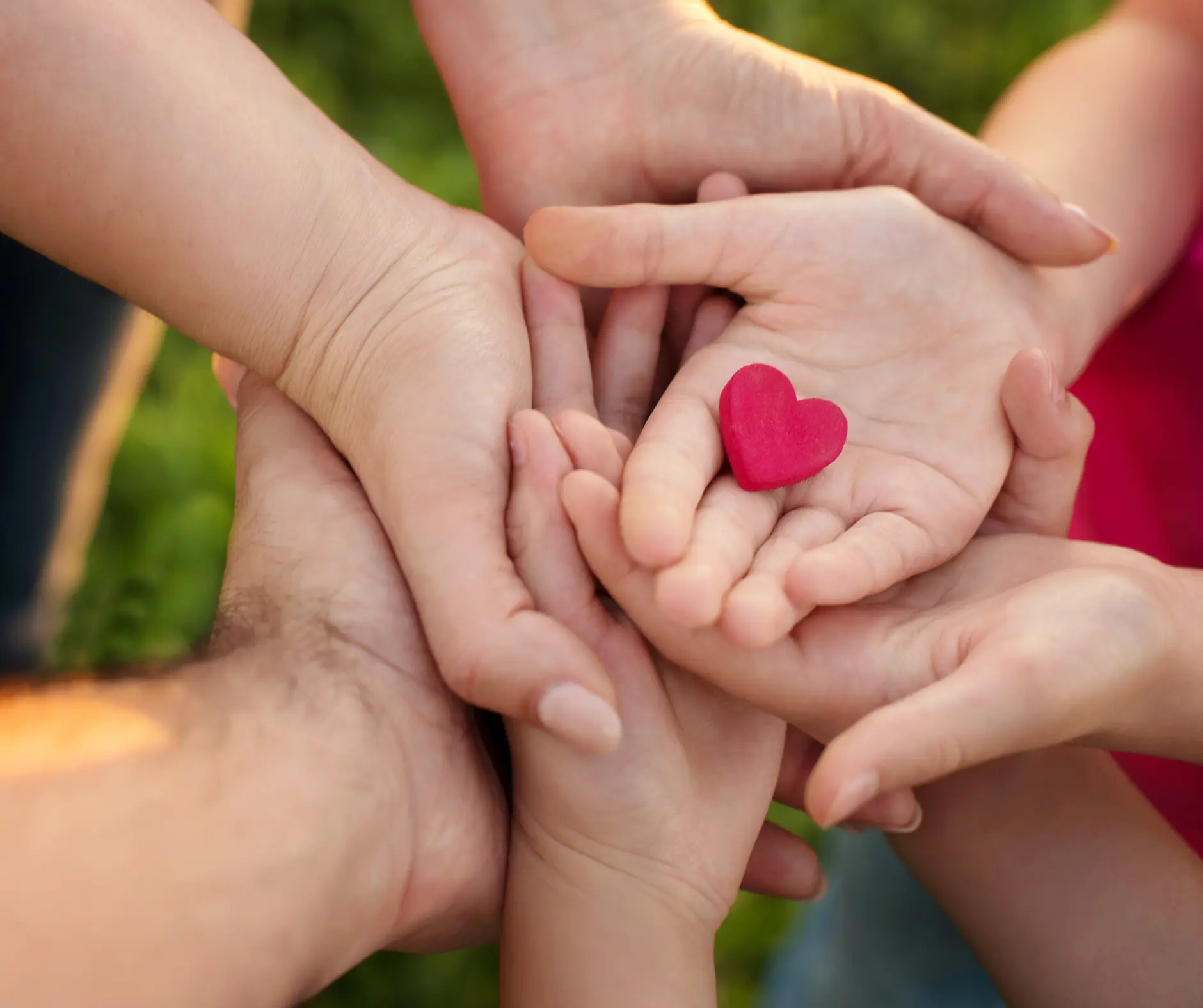 Des mains d'enfants